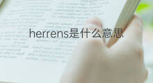 herrens是什么意思 herrens的翻译、读音、例句、中文解释