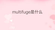 multifuge是什么意思 multifuge的翻译、读音、例句、中文解释
