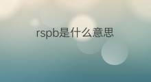 rspb是什么意思 rspb的翻译、读音、例句、中文解释