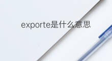 exporte是什么意思 exporte的翻译、读音、例句、中文解释