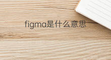 figma是什么意思 figma的翻译、读音、例句、中文解释