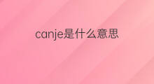 canje是什么意思 canje的翻译、读音、例句、中文解释