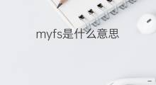 myfs是什么意思 myfs的中文翻译、读音、例句