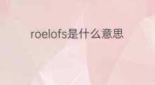 roelofs是什么意思 roelofs的中文翻译、读音、例句