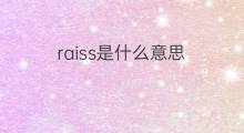 raiss是什么意思 raiss的中文翻译、读音、例句