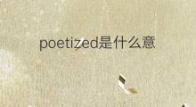 poetized是什么意思 poetized的中文翻译、读音、例句