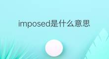 imposed是什么意思 imposed的翻译、读音、例句、中文解释