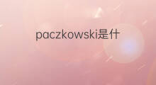 paczkowski是什么意思 paczkowski的中文翻译、读音、例句