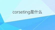 corseting是什么意思 corseting的中文翻译、读音、例句