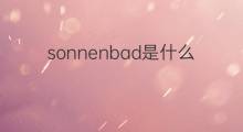 sonnenbad是什么意思 sonnenbad的中文翻译、读音、例句