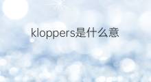 kloppers是什么意思 kloppers的中文翻译、读音、例句