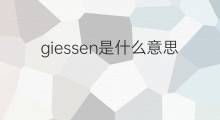 giessen是什么意思 giessen的中文翻译、读音、例句