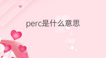 perc是什么意思 perc的翻译、读音、例句、中文解释