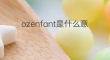 ozenfant是什么意思 ozenfant的中文翻译、读音、例句