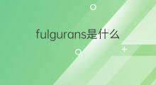 fulgurans是什么意思 fulgurans的中文翻译、读音、例句