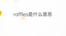 raffles是什么意思 英文名raffles的翻译、发音、来源