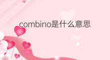 combino是什么意思 combino的中文翻译、读音、例句