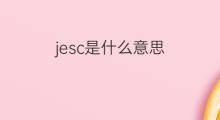 jesc是什么意思 jesc的中文翻译、读音、例句