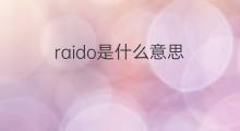 raido是什么意思 raido的中文翻译、读音、例句