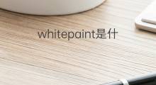 whitepaint是什么意思 whitepaint的中文翻译、读音、例句
