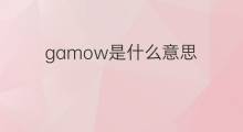 gamow是什么意思 英文名gamow的翻译、发音、来源