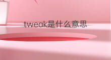 tweak是什么意思 tweak的中文翻译、读音、例句