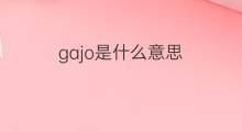 gajo是什么意思 gajo的中文翻译、读音、例句