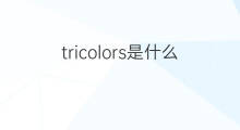 tricolors是什么意思 tricolors的中文翻译、读音、例句