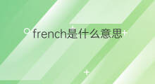 french是什么意思 french的中文翻译、读音、例句