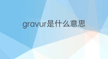 gravur是什么意思 gravur的中文翻译、读音、例句