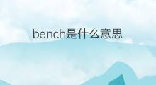 bench是什么意思 bench的中文翻译、读音、例句