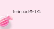 ferienort是什么意思 ferienort的中文翻译、读音、例句