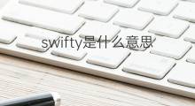 swifty是什么意思 swifty的中文翻译、读音、例句