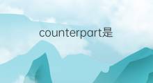 counterpart是什么意思 counterpart的中文翻译、读音、例句