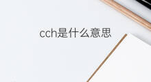 cch是什么意思 cch的中文翻译、读音、例句