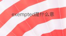 exempted是什么意思 exempted的翻译、读音、例句、中文解释