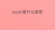 wosh是什么意思 wosh的中文翻译、读音、例句