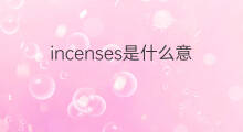 incenses是什么意思 incenses的中文翻译、读音、例句