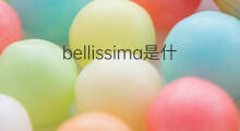 bellissima是什么意思 bellissima的中文翻译、读音、例句