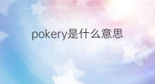 pokery是什么意思 pokery的中文翻译、读音、例句