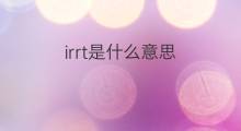 irrt是什么意思 irrt的中文翻译、读音、例句