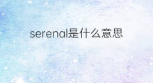 serenal是什么意思 serenal的中文翻译、读音、例句