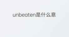 unbeaten是什么意思 unbeaten的中文翻译、读音、例句