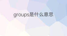 groups是什么意思 groups的翻译、读音、例句、中文解释