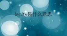 lealty是什么意思 lealty的中文翻译、读音、例句