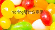 haring是什么意思 haring的翻译、读音、例句、中文解释