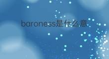 baroness是什么意思 baroness的中文翻译、读音、例句