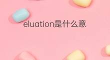 eluation是什么意思 eluation的中文翻译、读音、例句