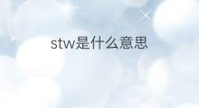 stw是什么意思 stw的中文翻译、读音、例句