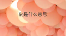 lis是什么意思 lis的中文翻译、读音、例句